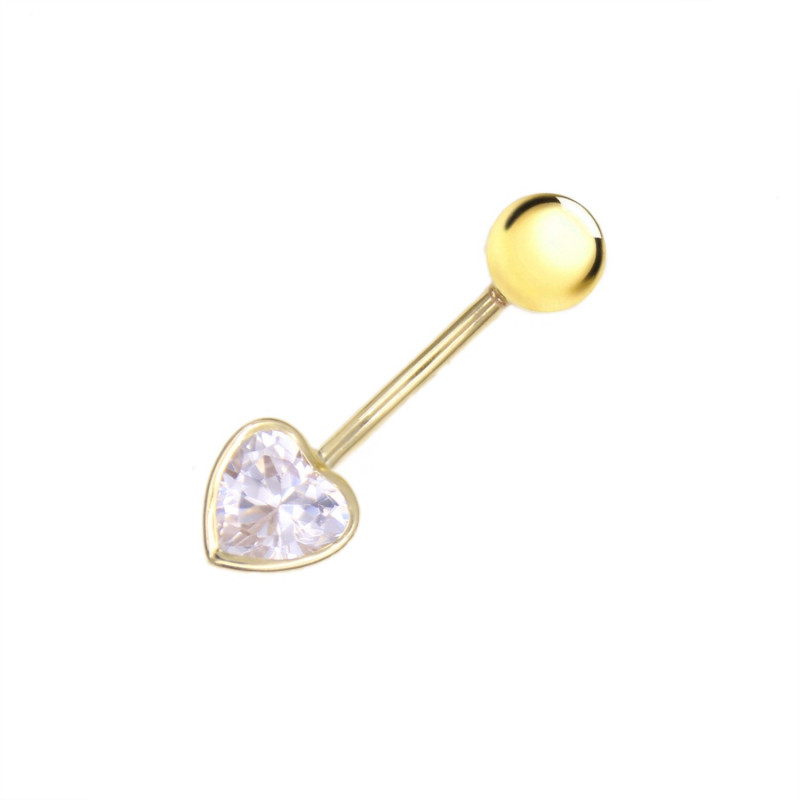 Piercing Or Jaune et Zirconium - Nombril