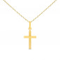 Collier - Médaille Croix Or 18 Carats 750/000 Jaune - Chaine Dorée