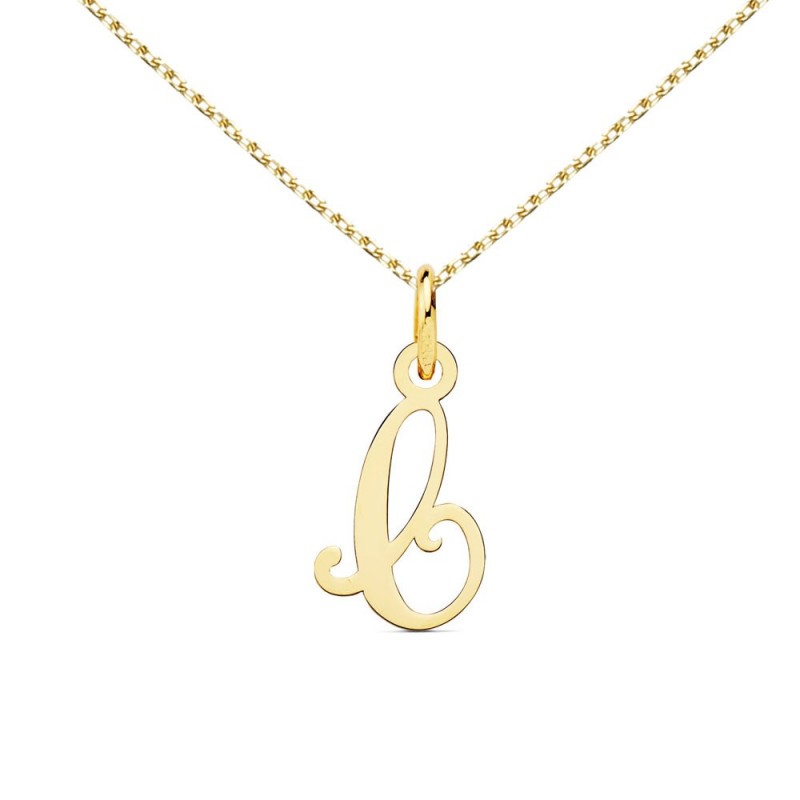 Collier - Pendentif Lettre "C" Or 750/1000 - Chaine Dorée