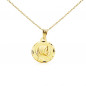 Collier - Médaille Vierge Marie Or Jaune - Chaîne Dorée - Gravure Offerte