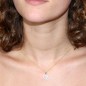 Collier - Pendentif Or Jaune Coeurs Enlacés Sertis de Zirconiums - Chaine Dorée Offerte