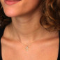 Collier Or Jaune et Diamants - Motif Anneaux - Femme