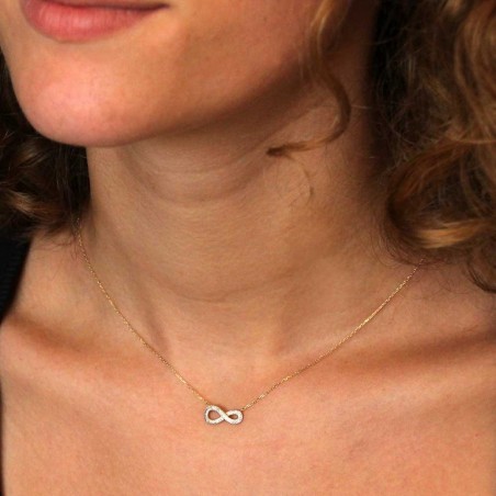 Collier Or Jaune et Diamants - Motif Infini Infinity – Femme