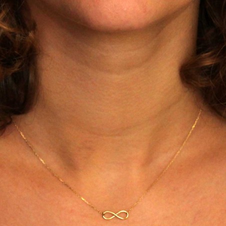 Collier Or Jaune - Motif Infini - Femme