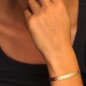 Bracelet Trois Ors - Tresse Or Tricolore Jaune, Blanc et Rose - Femme