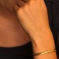 Bracelet Or 18 Carats 750/00 Maille Palmier Jaune - Femme
