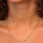 Collier Femme Deux Ors - Grains de Café Bicolores Jaune et Blanc