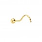 Piercing Or Jaune 18 Carats 750/000 Boule - Nez