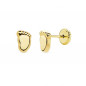 Boucles d'Oreilles Or 18 Carats 750/000 Jaune - Pieds