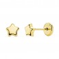 Boucles d'Oreilles  Or 18 Carats 750/000  Jaune - Etoiles