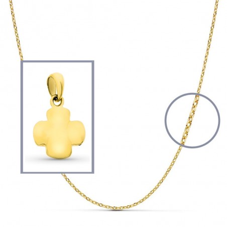 Pendentif  - Médaille Croix Or 18 Carats 750/000 Jaune - Chaine Offerte