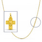 Pendentif  - Médaille Croix Vierge Or 18 Carats 750 Jaune - Chaine Offerte