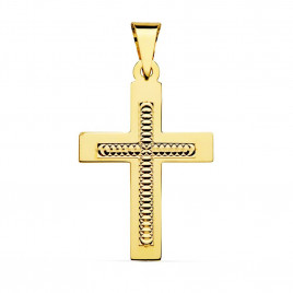 Croix Or 18 Carats 750/000 Jaune - Chaine Dorée Offerte