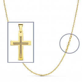 Pendentif  - Médaille Croix Or 18 Carats 750/000 Jaune - Chaine Offerte