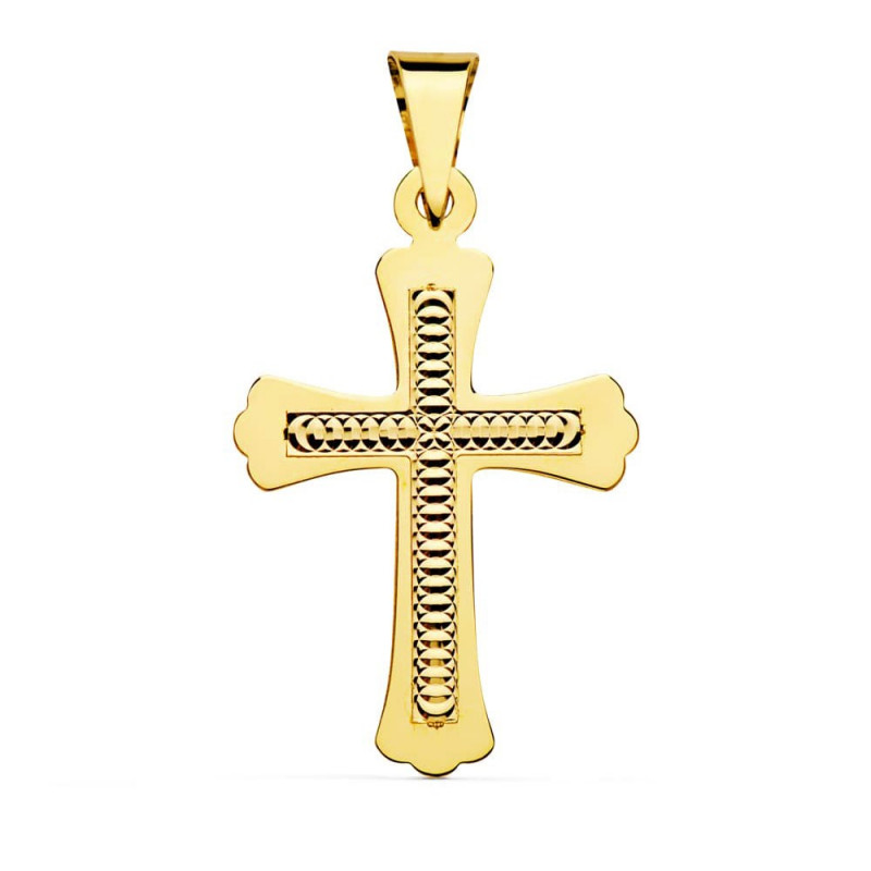 Pendentif  - Médaille Croix Or 18 Carats 750/000 Jaune - Chaine Offerte