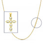 Pendentif  - Médaille Croix Or 18 Carats 750/000 Bicolore - Chaine Offerte