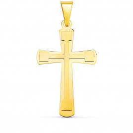 Croix Or 18 Carats 750/000 Jaune - Chaine Dorée Offerte