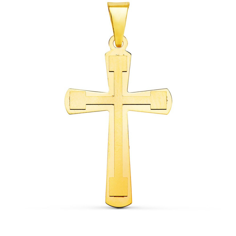 Pendentif  - Médaille Croix Or 18 Carats 750 Jaune - Chaine Offerte