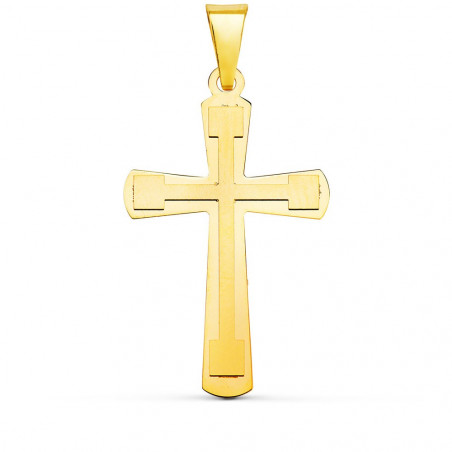 Croix Or 18 Carats 750/000 Jaune - Chaine Dorée Offerte