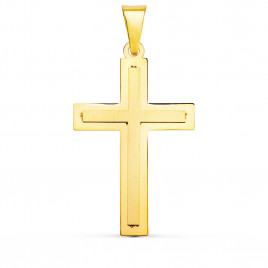 Croix Or 18 Carats 750/000 Jaune - Chaine Dorée Offerte