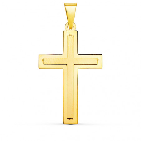 Croix Or 18 Carats 750/000 Jaune - Chaine Dorée Offerte