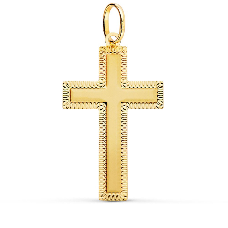 Pendentif  - Médaille Croix Or 18 Carats 750 Jaune - Chaine Offerte