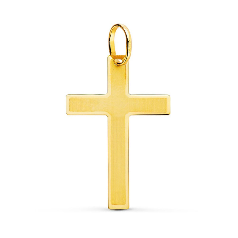 Pendentif  - Médaille Croix Or 18 Carats 750 Jaune - Chaine Offerte