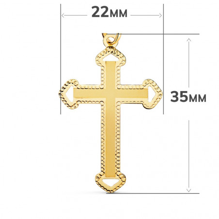 Pendentif  - Médaille Croix Or 18 Carats 750 Jaune - Chaine Offerte