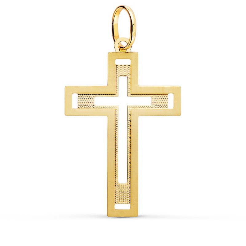 Pendentif  - Médaille Croix Or 18 Carats 750 Jaune - Chaine Offerte