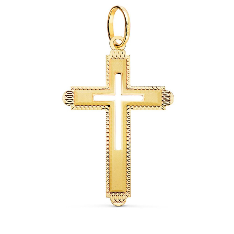 Pendentif  - Médaille Croix Or 18 Carats 750 Jaune - Chaine Offerte