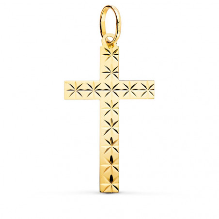 Croix Or 18 Carats 750/000 Jaune - Chaine Dorée Offerte