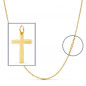 Pendentif  - Médaille Croix Or 18 Carats 750/000 Jaune - Chaine Offerte