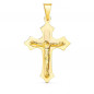 Pendentif  - Médaille Christ sur la Croix Or 18 Carats 750/000 Jaune - Chaine Offerte