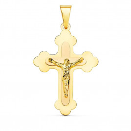 Christ sur la Croix Or 18 Carats 750/000 Jaune - Chaine Dorée Offerte