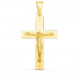 Christ sur la Croix Or 18 Carats 750/000 Jaune - Chaine Dorée Offerte