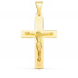 Pendentif  - Médaille Christ sur la Croix Or 18 Carats 750/000 Jaune - Chaine Offerte