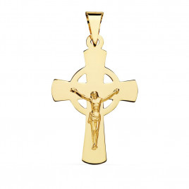 Christ sur la Croix Or 18 Carats 750/000 Jaune - Chaine Dorée Offerte