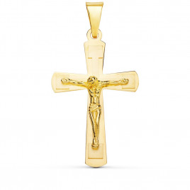 Christ sur la Croix Or 18 Carats 750/000 Jaune - Chaine Dorée Offerte