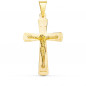 Pendentif  - Médaille Christ sur la Croix Or 18 Carats 750 Jaune - Chaine Offerte