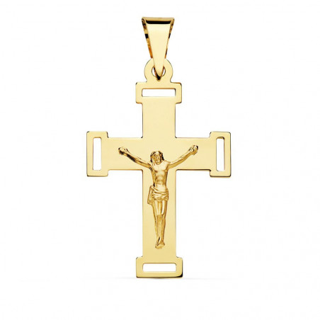 Christ sur la Croix Or 18 Carats 750/000 Jaune - Chaine Dorée Offerte