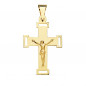 Pendentif  - Médaille Christ sur la Croix Or 18 Carats 750/000 Jaune - Chaine Offerte