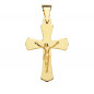 Pendentif  - Médaille Christ sur la Croix Or 18 Carats 750/000 Jaune - Chaine Offerte