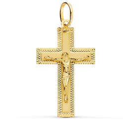 Christ sur la Croix Or 18 Carats 750/000 Jaune - Chaine Dorée Offerte