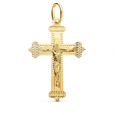 Christ sur la Croix Or 18 Carats 750/000 Jaune - Chaine Dorée Offerte