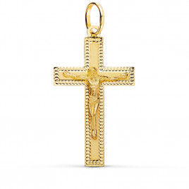 Christ sur la Croix Or 18 Carats 750/000 Jaune - Chaine Dorée Offerte