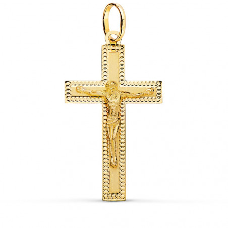 Christ sur la Croix Or 18 Carats 750/000 Jaune - Chaine Dorée Offerte