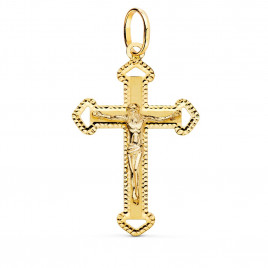 Christ sur la Croix Or 18 Carats 750/000 Jaune - Chaine Dorée Offerte