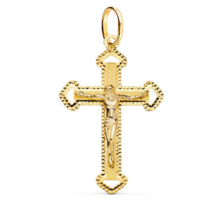 Christ sur la Croix Or 18 Carats 750/000 Jaune - Chaine Dorée Offerte