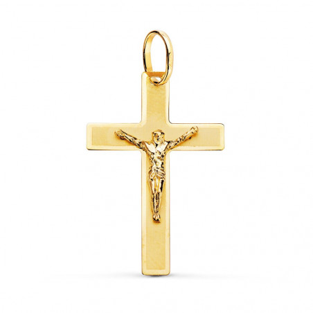 Christ sur la Croix Or 18 Carats 750/000 Jaune - Chaine Dorée Offerte