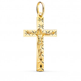 Christ sur la Croix Or 18 Carats 750/000 Jaune - Chaine Dorée Offerte